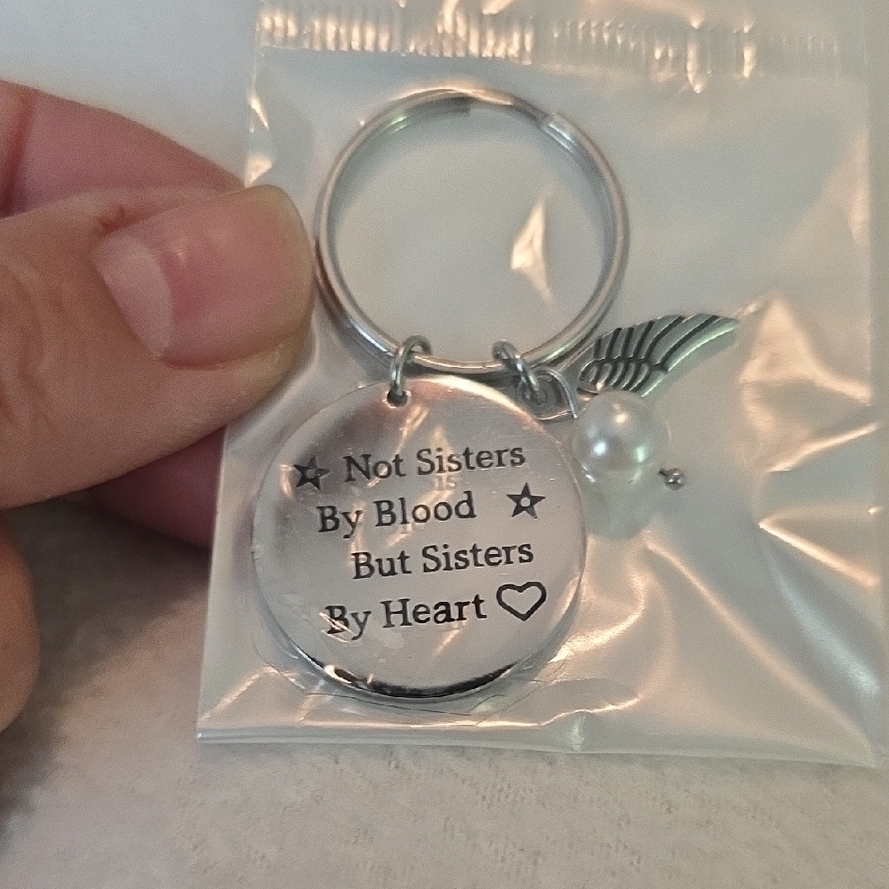 Silver Keychain with Heartfelt Message